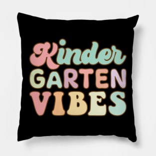 Hippie Kindergarten Vibes Teacher Kids 1st Day Of School Pillow