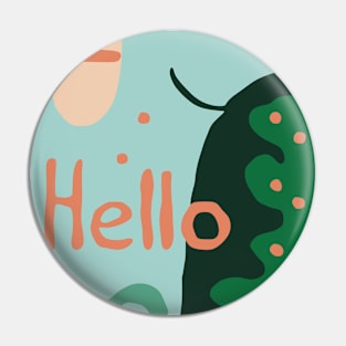 Geometric Elephant Greeting: a playful blend of shapes and a warm welcome Pin