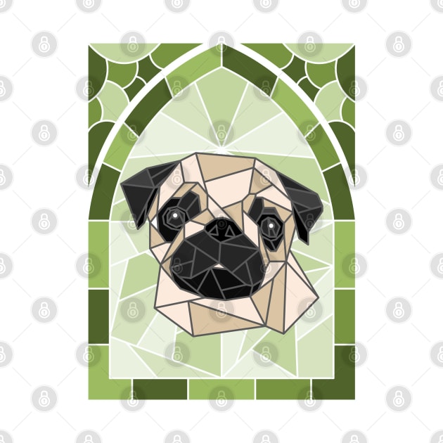 Stained Glass Pug by inotyler