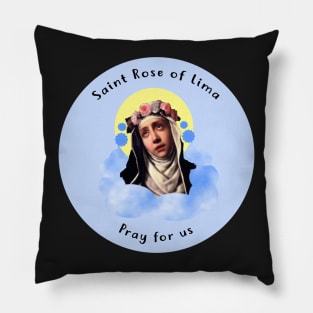 Saint Rose of Lima (Blue) Pillow