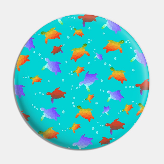 SEA Turtles Under The Sea Pin by SartorisArt1