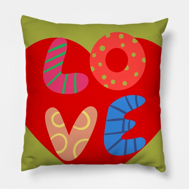 Funky Love Pillow by ShubShank