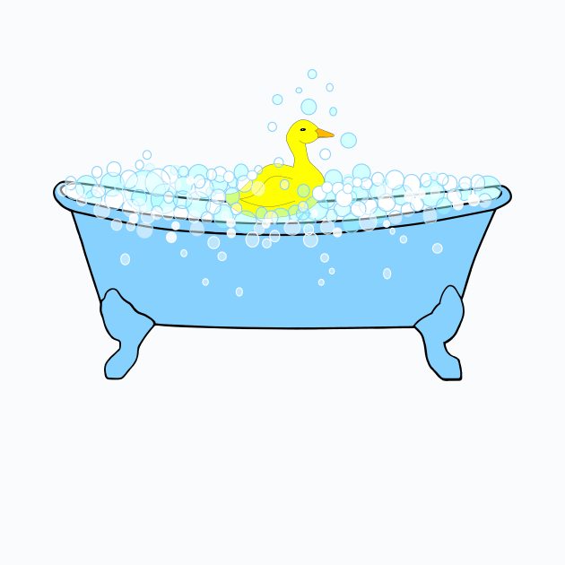 BATH Time Rubber Duck by SartorisArt1