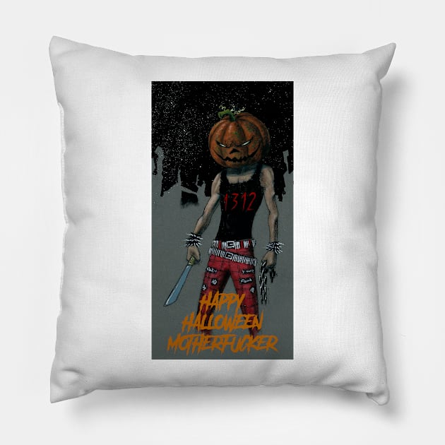 Happy Halloween MF Pillow by StefanoArtibani