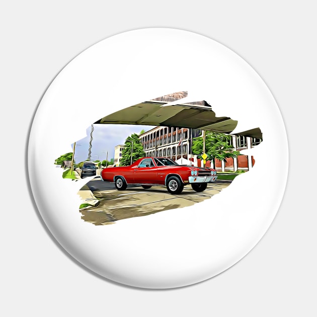 El Camino Detroit Print Pin by Auto-Prints