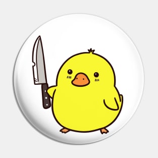 Cute Duck With Knife Pin