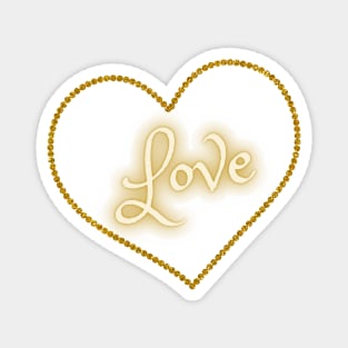 Golden Bling Love Magnet