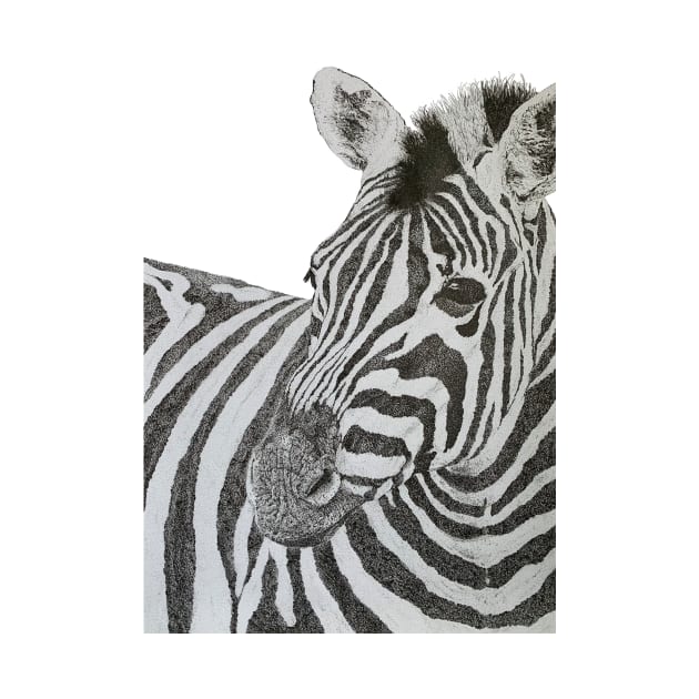 Dotwork Zebra Art Print by DrawWithSacha