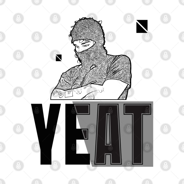 YEAT // Rapper / Black Retro by Degiab