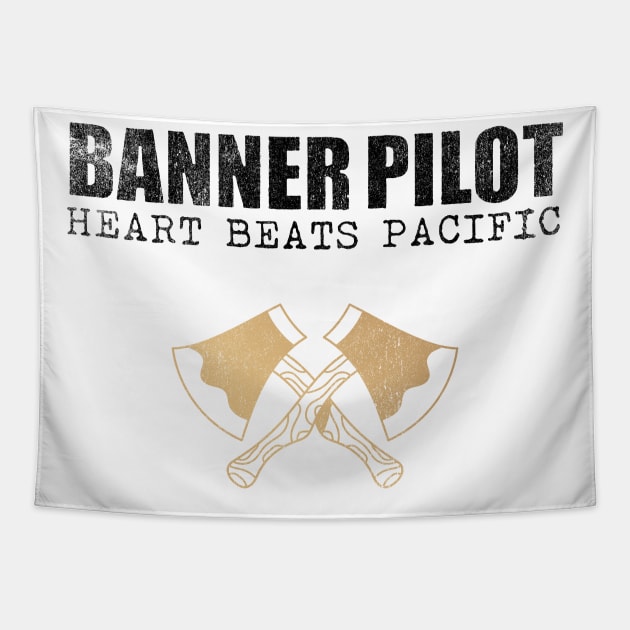 Banner Pilot Heart Beats Pacific Tapestry by wiswisna