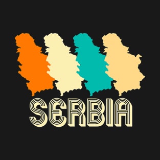 Retro Serbia Map T-Shirt