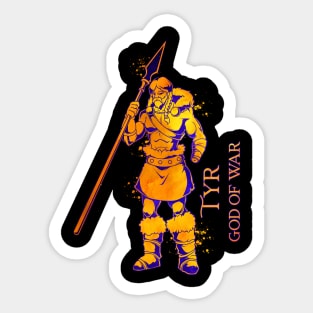 Tyr, Norse God of War, Law and Justice - White Sticker for Sale