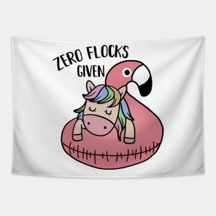 Zero Flocks Given Unicorn Flamingo Tapestry