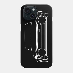 Triumph TR250 classic car outline graphic with stripes (white) Phone Case