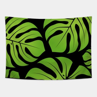 Green tropical leaves Tapestry