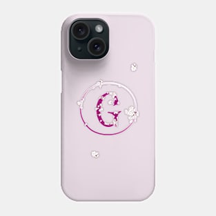 Monogram fairy flowers, letter G Phone Case