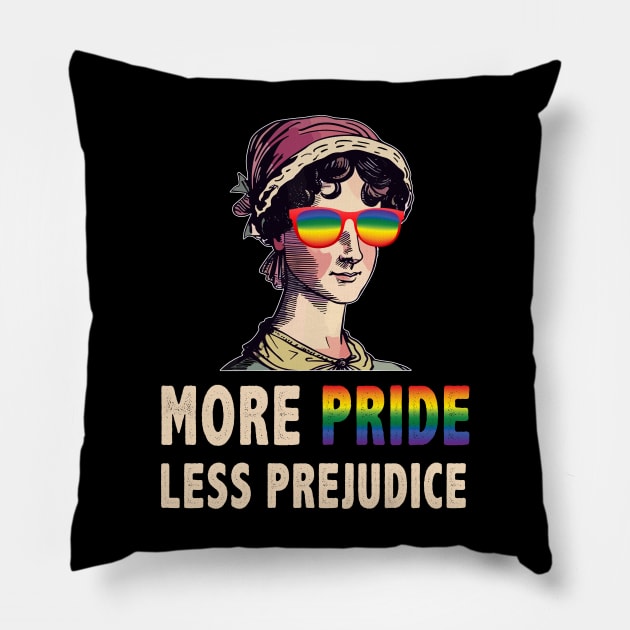 More Pride Less Prejudice Lgbt Gay Proud Ally Pride Month Pillow by marisamegan8av