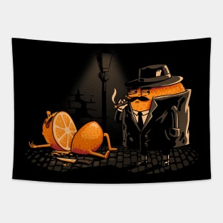 Pulp Fiction Orange Detective Film Noir Tapestry