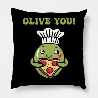 Funny Valentines Day Olive You Couple Pillow