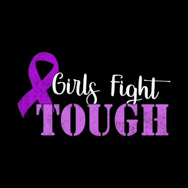 Girls Fight Tough Alzheimers Awareness Peach Ribbon Warrior by celsaclaudio506