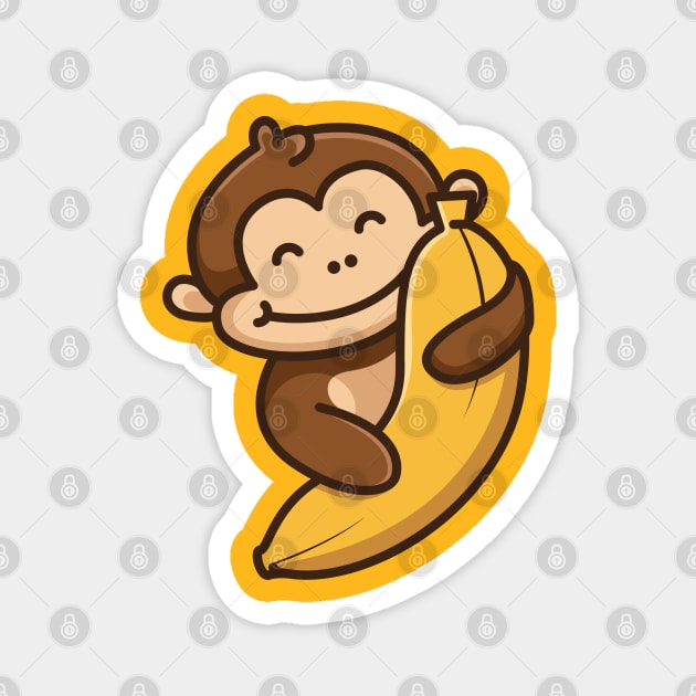 Monkey Banana Magnet by Litehouse Tees