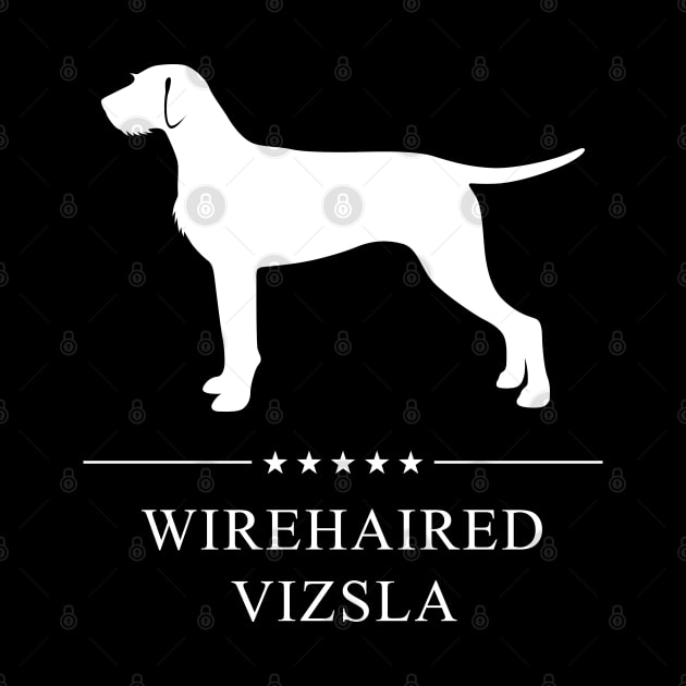 Wirehaired Vizsla Dog White Silhouette by millersye