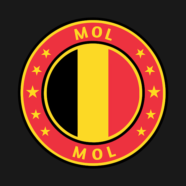 Mol Belgium Circular Flag by urban-wild-prints