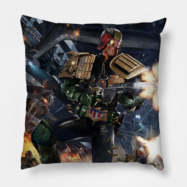 Judge Dredd Pillow by uncannyknack