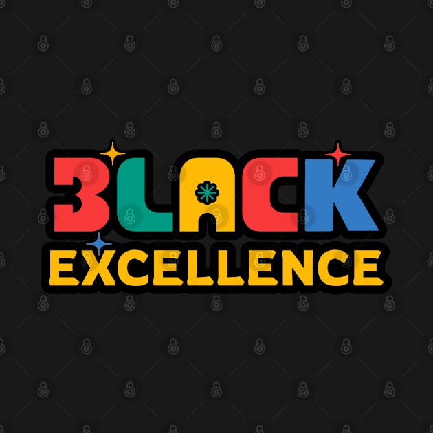 🤎 Black Excellence, Black Pride, Colorful Text Art Design by Pixoplanet