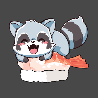 Racoon shrimp Sushi T-Shirt