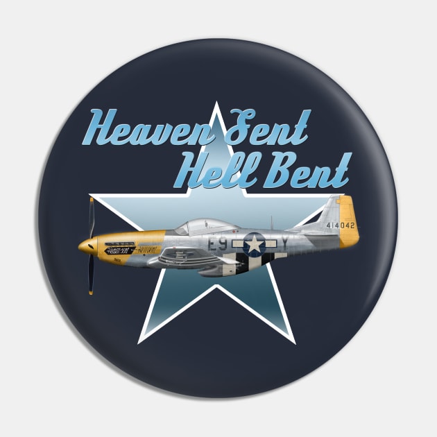 Heaven sent Hell bent P51 Mustang Pin by Spyinthesky