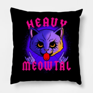 Heavy Meowtal Cat Pillow