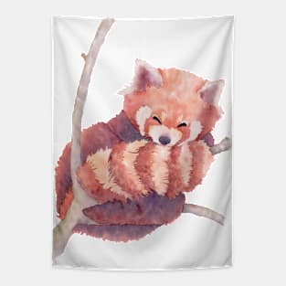 Sleepy Red Panda Tapestry