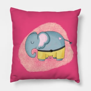 Cute Elephant Art Pillow