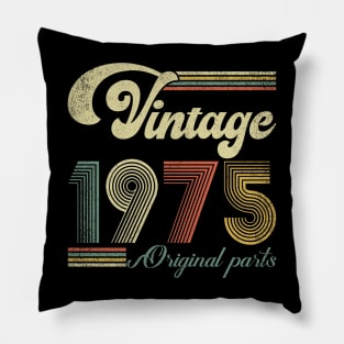 Retro Vintage 1975 49th Birthday Gift Men Women 49 Years Old Pillow