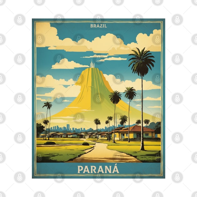 Parana Brazil Vintage Tourism Travel Poster by TravelersGems