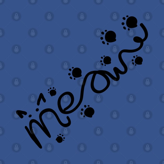 Meow lettering with paw by CindyS