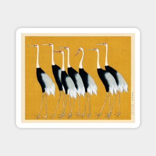 Flock Japanese Woodblock Art Magnet