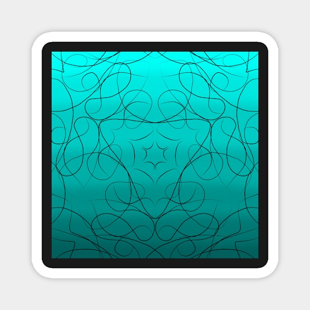 Elegant Teal Gradient pattern Magnet by RavenRarities