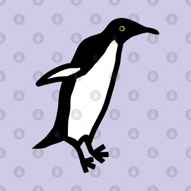 Cute Jumping Penguin Doodle Animals by ellenhenryart