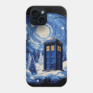 Tardis in the Snow Phone Case