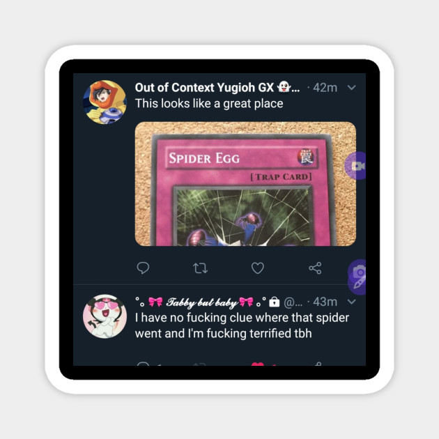 Spider Eggs Twitter Magnet Teepublic A gallery of cards can also be viewed. spider eggs