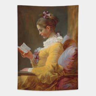 Young Girl Reading Painting by Jean-Honoré Fragonard Tapestry