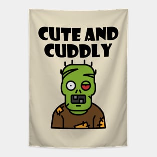 Cute and Cuddly Creepy Green Monster Light-Color Tapestry