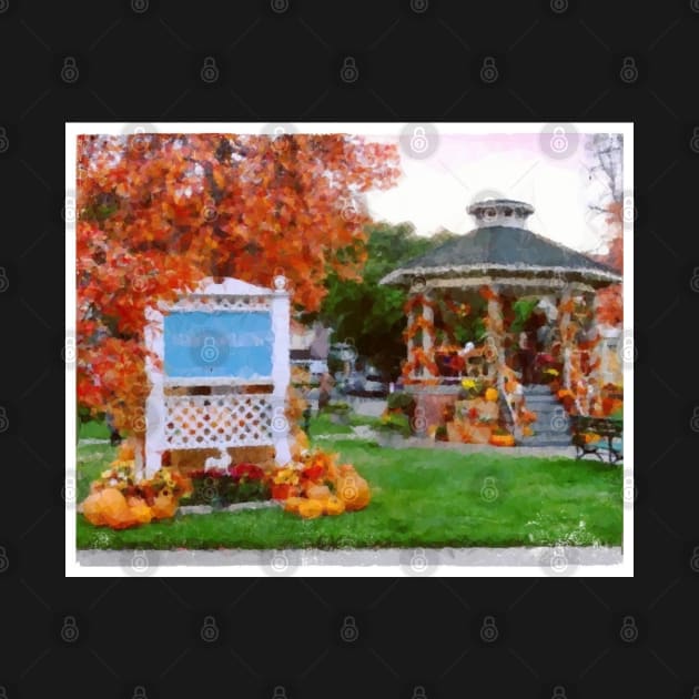 Gazebo - Town Square - Autumn by Fenay-Designs