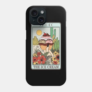 Funny food tarot card with ice cream Phone Case