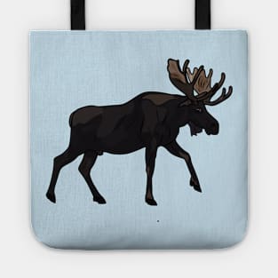 Moose cartoon illustration Tote