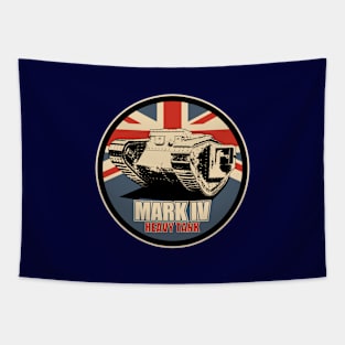 WW1 Mark IV Tank (Small logo) Tapestry