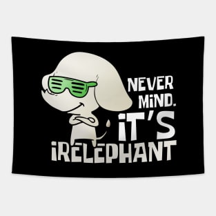 Nevermind It's Irelephant Funny Elephant Tapestry