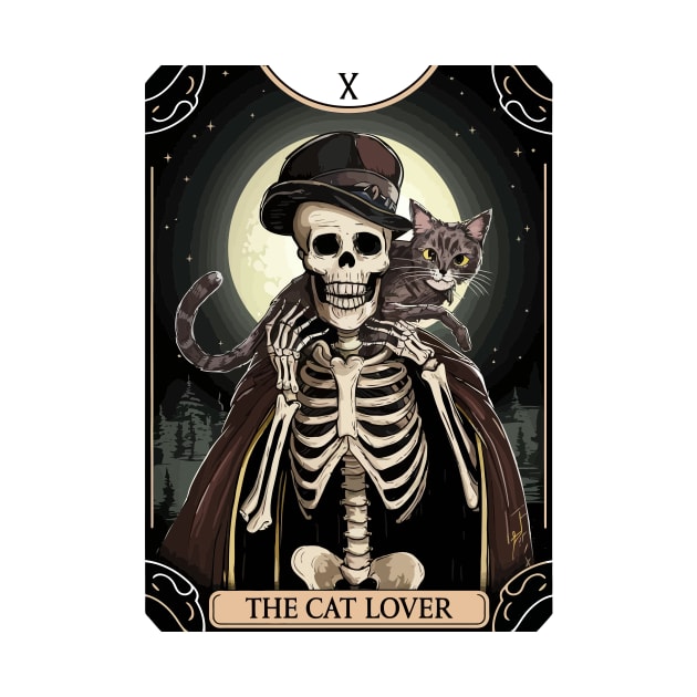 Funny Tarot Card : The Cat Lover by Custom Prints HD